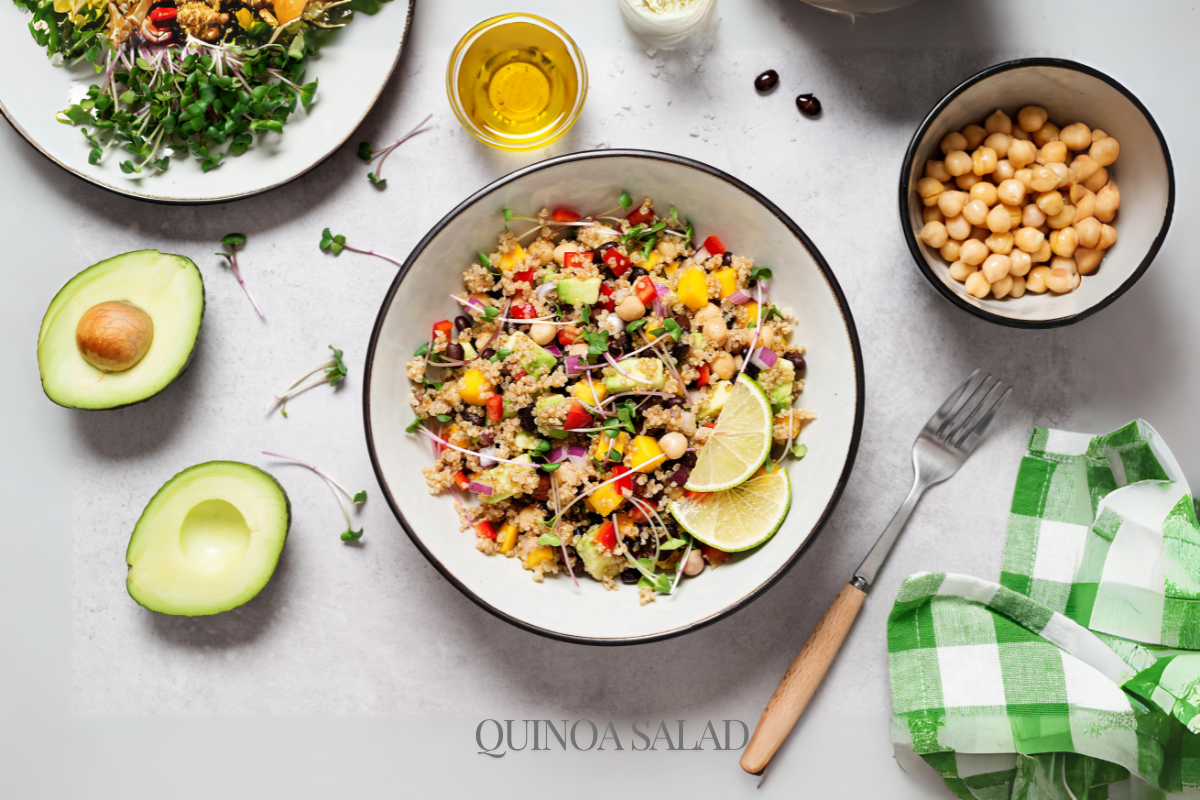 Quinoa Salad with Chickpeas and Veggies